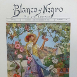 1913年西班牙画报杂志《Blanco y Negro》封面上的中国蜀葵